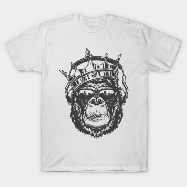 King headphone T-Shirt by Biggy man